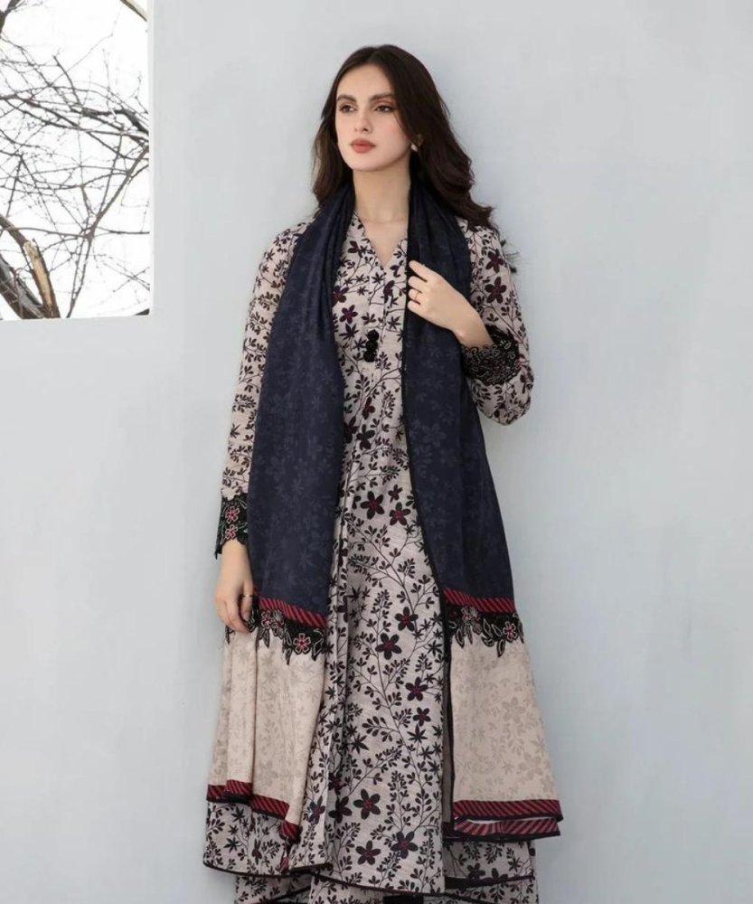 3PC LAWN PRINTED SHIRT WITH LAWN PRINTED DUAPTTA AND TROUSER-4002