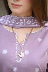 Lawn-3PC Embroidered Shirt with Chiffon Embroidered Dupatta-5136